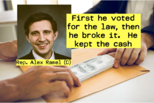 WA State Rep Alex Ramel (D) accepts foreign cash for political campaign, breaking same law he supported