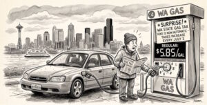 Automatic hike to Washington gas tax hits for the first time today